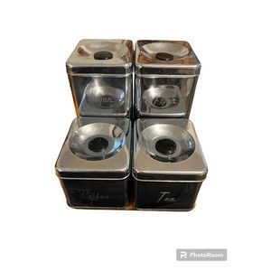 Vintage Kitchen Canister Set by Maid of Honor Stainless 1950s Retro
